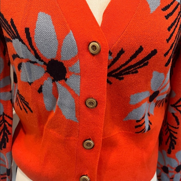 CAbi Orange Floral Cardigan Sweater - Picture 2 of 3